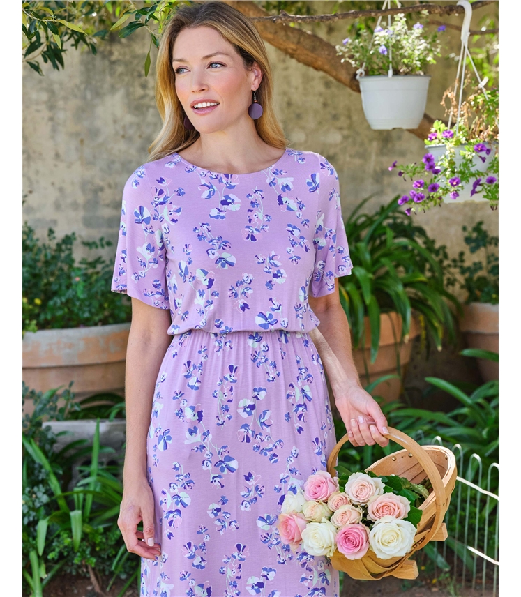 Angel Manches courtes - Robe midi cintrée et évasée