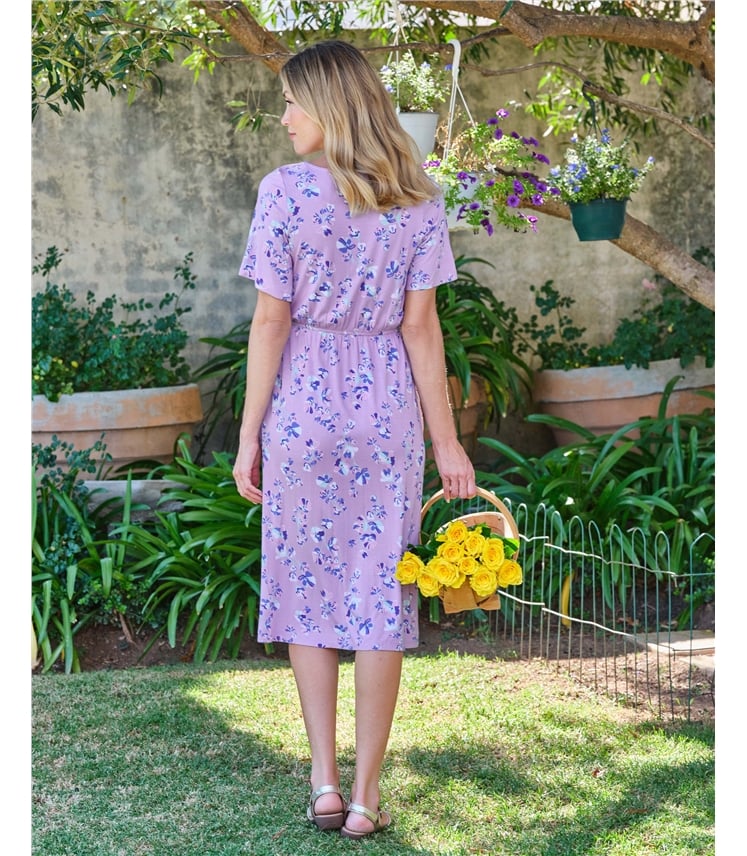 Angel Manches courtes - Robe midi cintrée et évasée