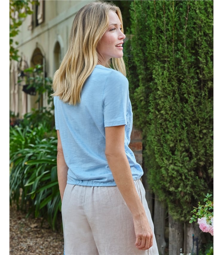 Tie Hem Boriderie Top