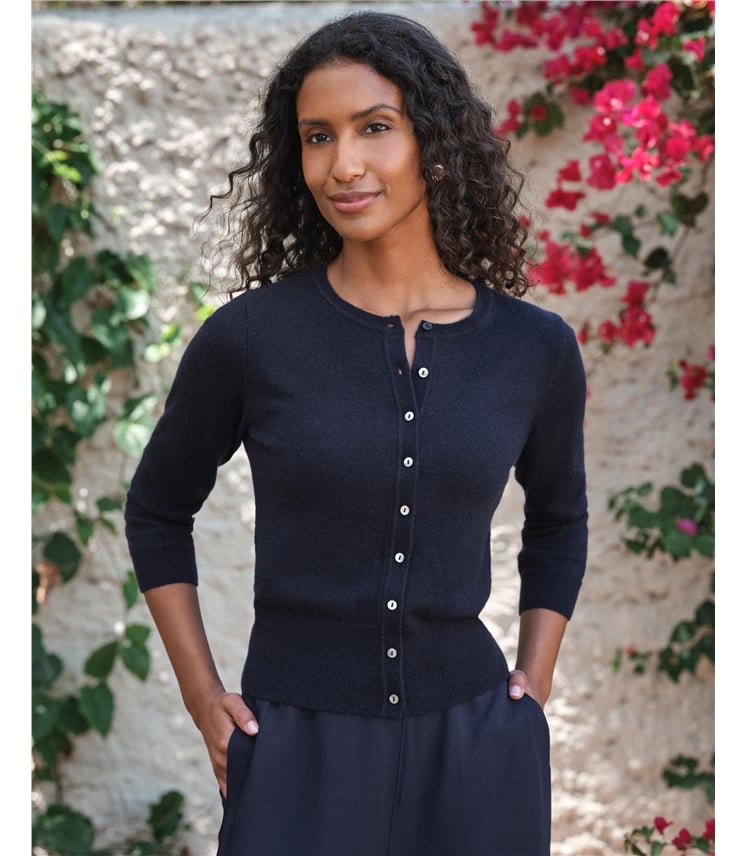 Cashmere Cropped Cardigan