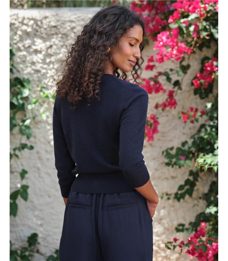 Cashmere Cropped Cardigan