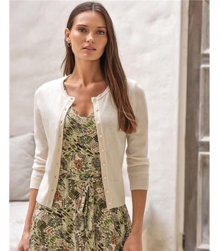 Cashmere Cropped Cardigan