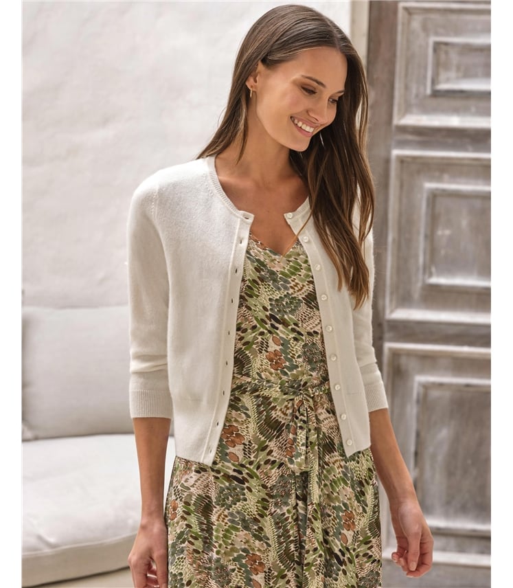 Cashmere Cropped Cardigan