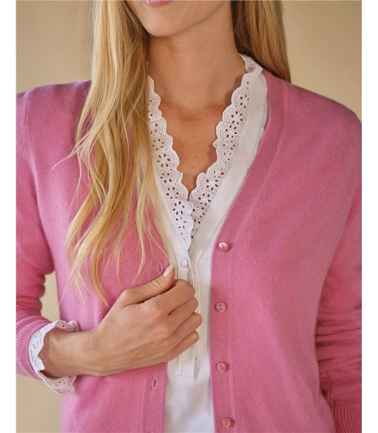 Cashmere V Neck Cardigan