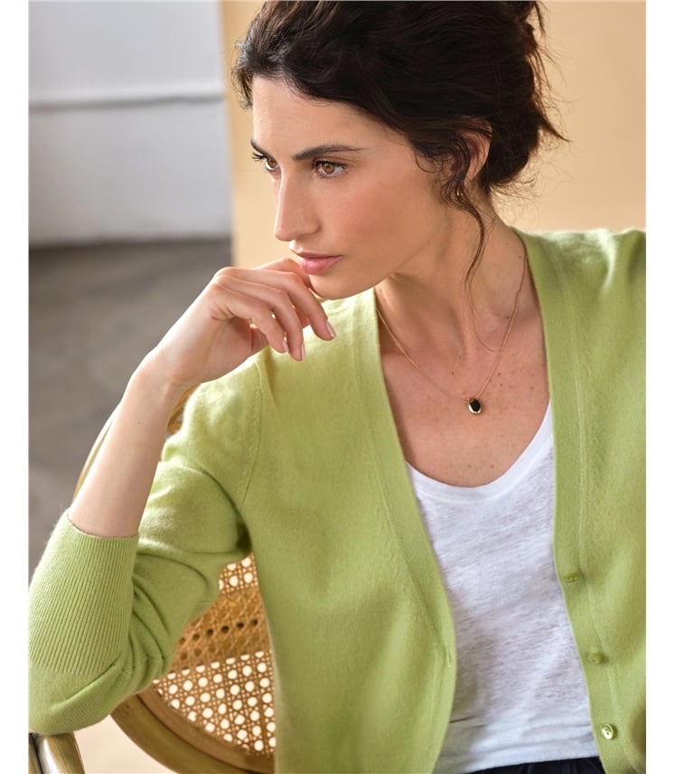 Cashmere V Neck Cardigan