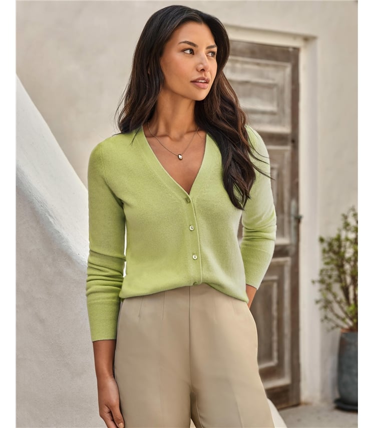 Cashmere V Neck Cardigan