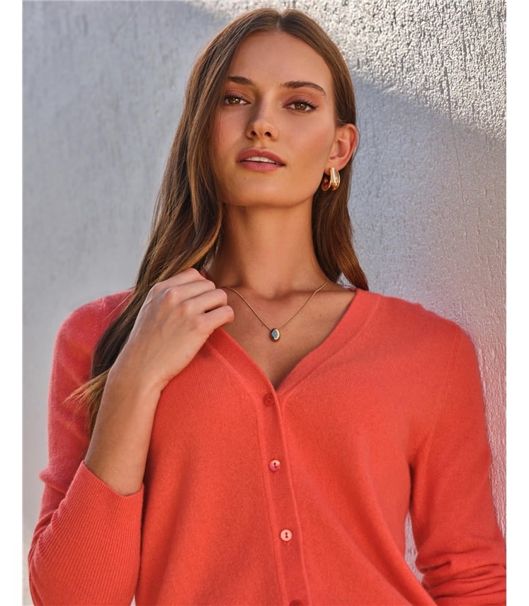 Cashmere V Neck Cardigan
