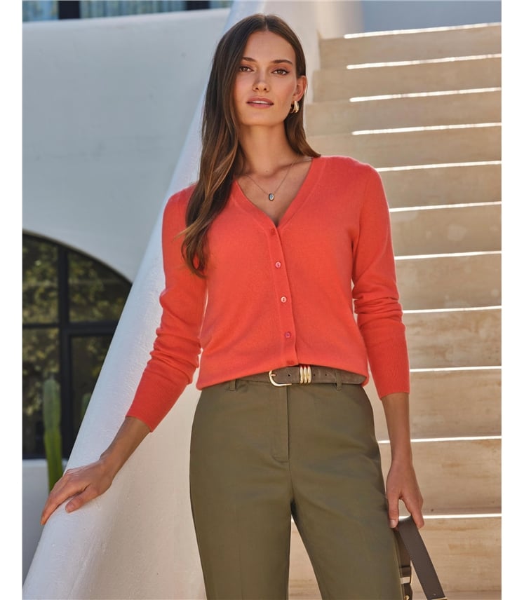 Cashmere V Neck Cardigan
