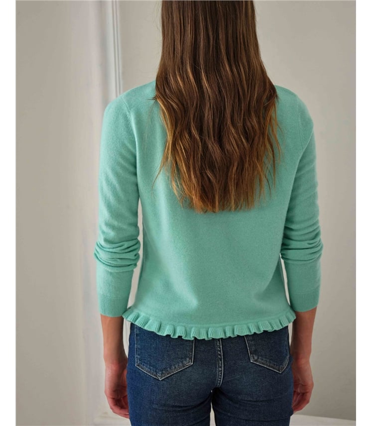 Cashmere Ruffle Cardigan