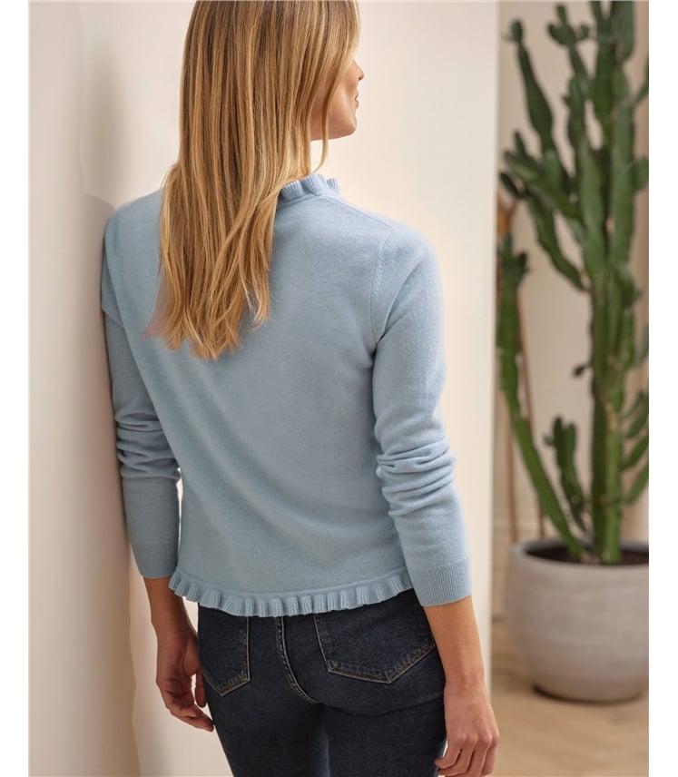 Cashmere Ruffle Cardigan