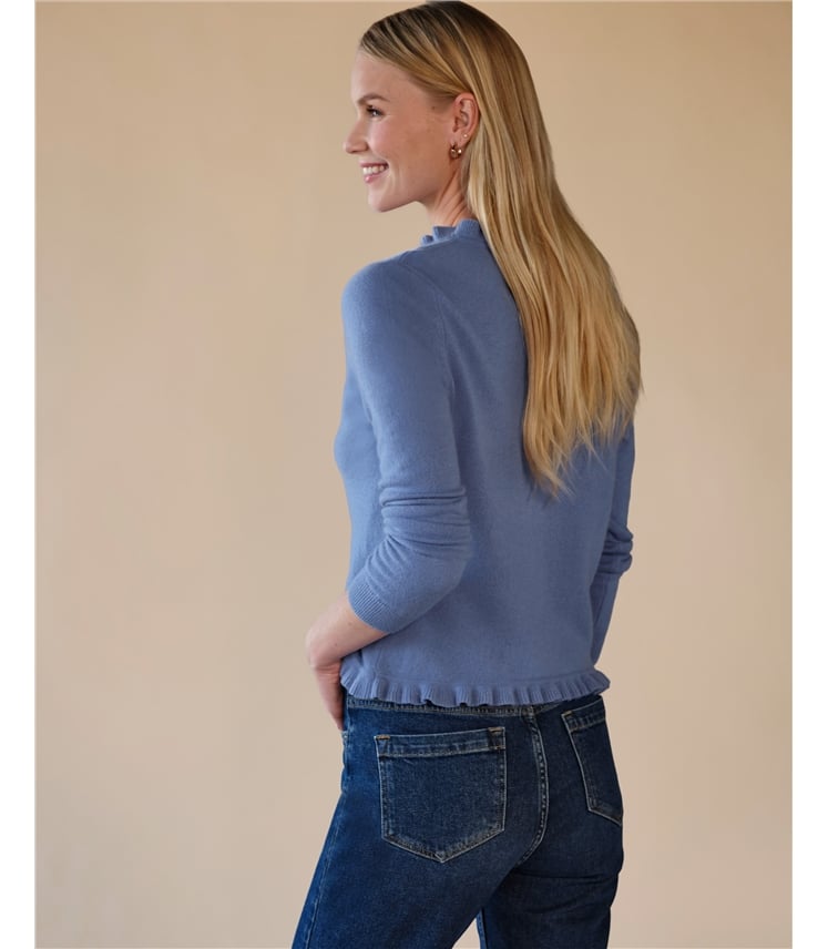 Cashmere Ruffle Cardigan