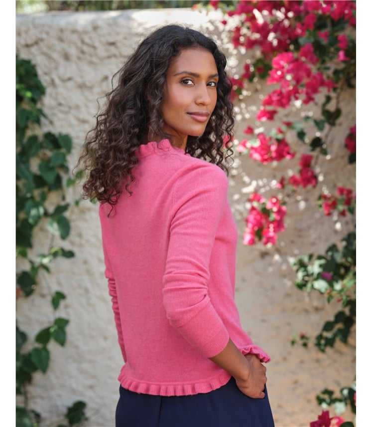 Cashmere Ruffle Cardigan