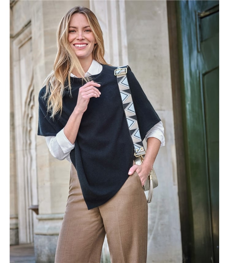 Organic Cashmere Gassato Poncho