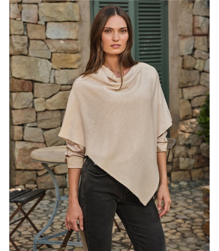 Organic Cashmere Gassato Poncho