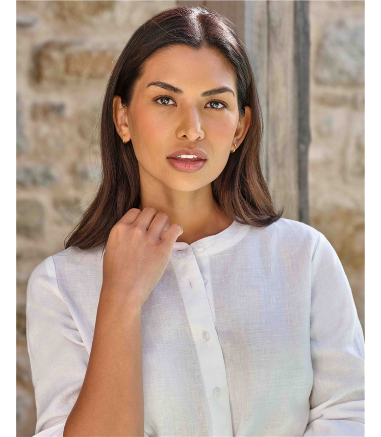 Linen Shirt Collarless