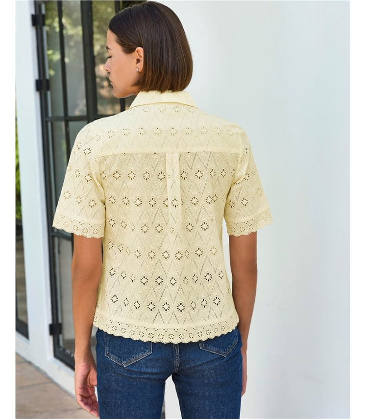Short Sleeve Broderie Shirt