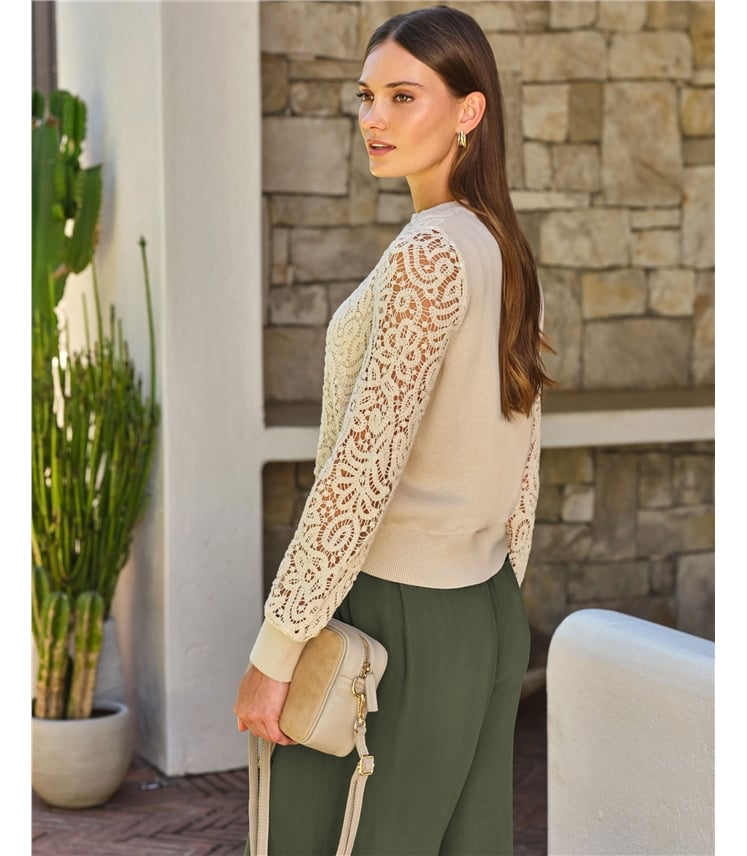 Lace Crochet Effect Cardigan
