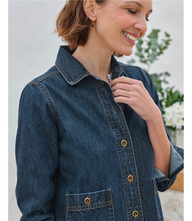 Curved Pocket Denim Jacket