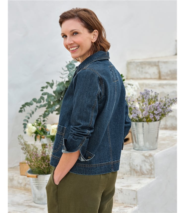 Curved Pocket Denim Jacket