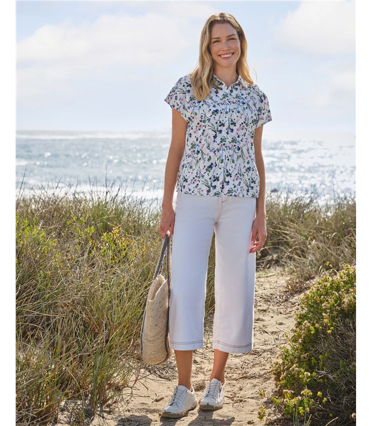 Wide Leg Cropped Jeans
