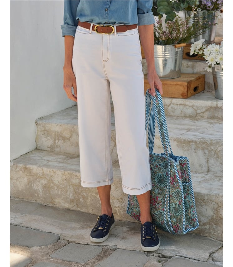 Wide Leg Cropped Jeans
