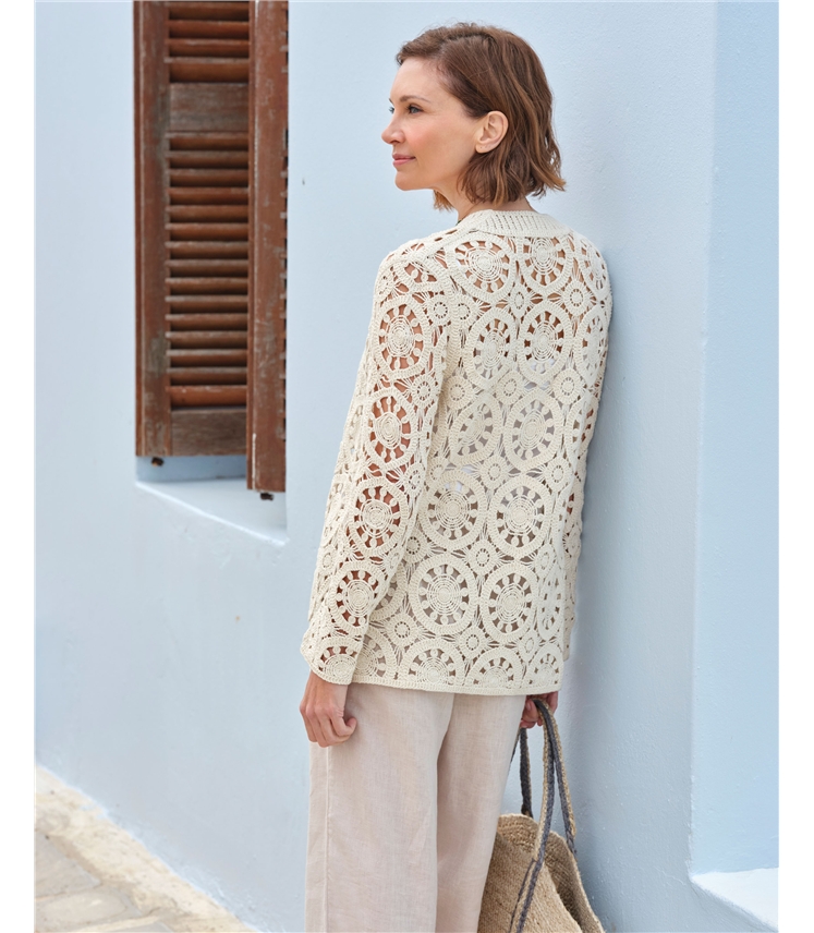 Longline Crochet Cardigan