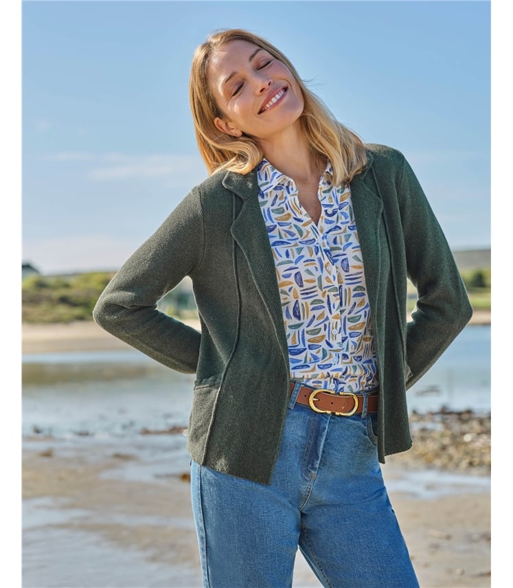 Moss Stitch Cotton Jacket