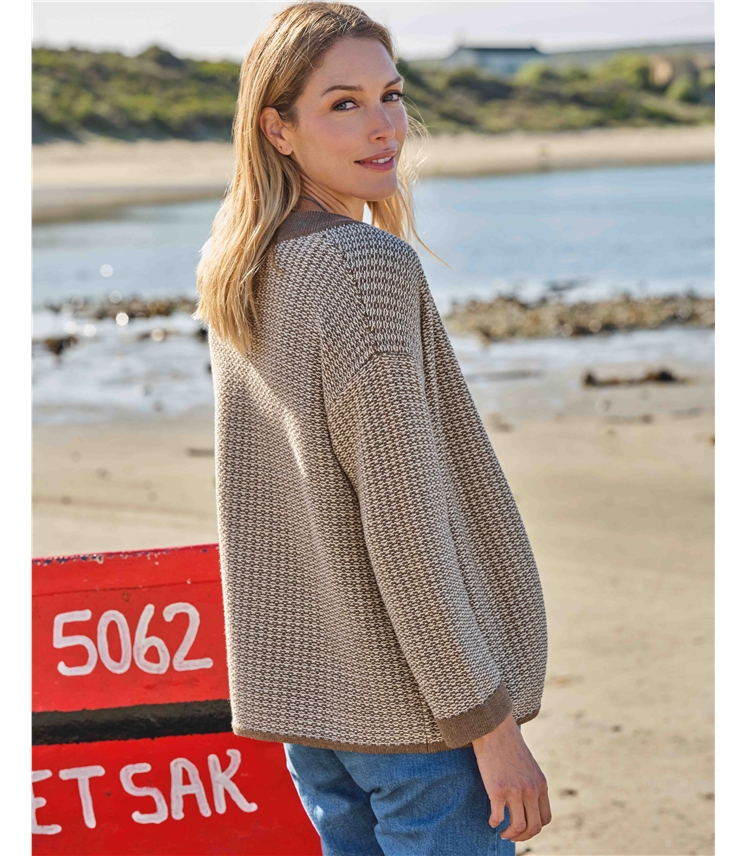 Textured Edge To Edge Cardigan