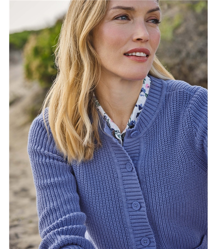 Patch Pocket Crew Neck Cardi