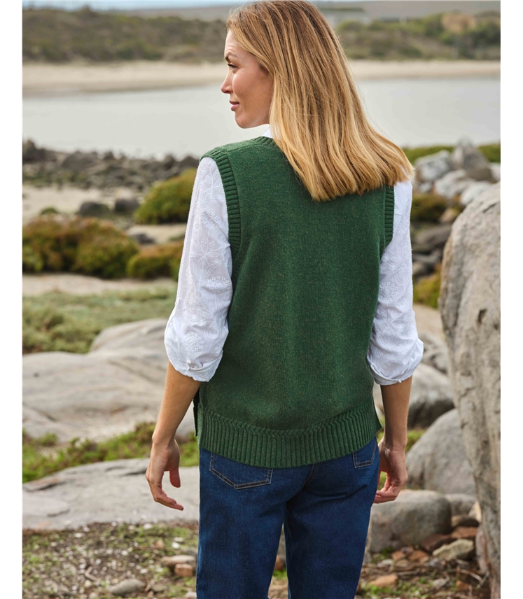 V-Neck Tank With Side Buttons