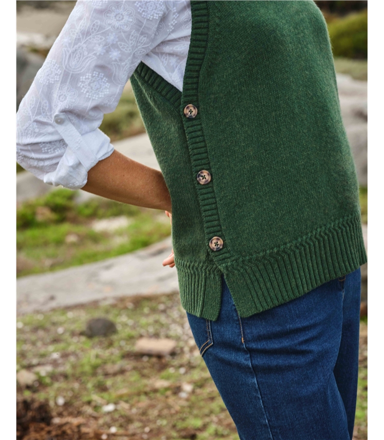V-Neck Tank With Side Buttons