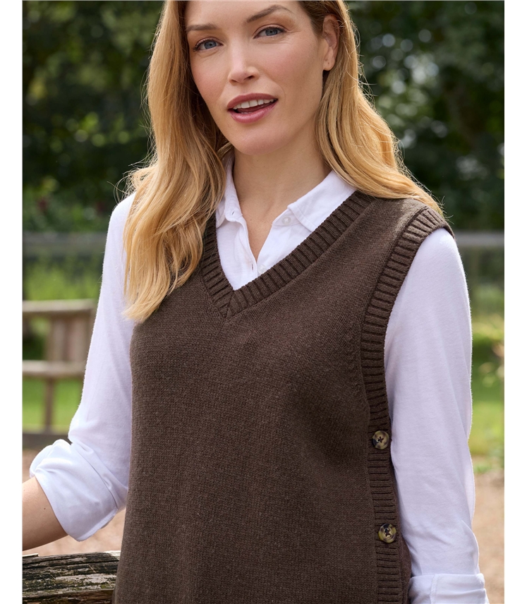 V-Neck Tank With Side Buttons