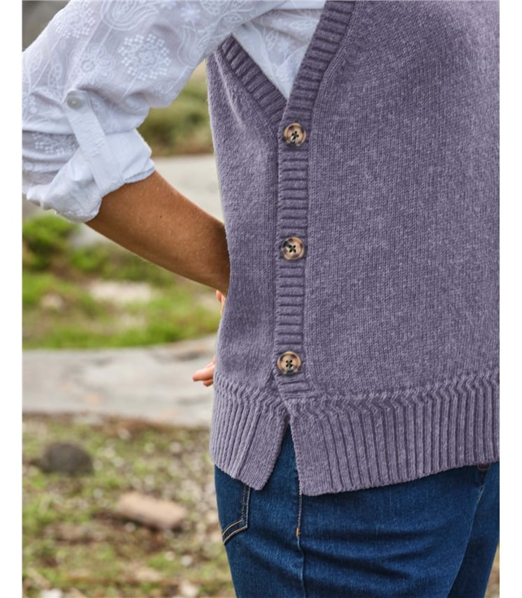 V-Neck Tank With Side Buttons