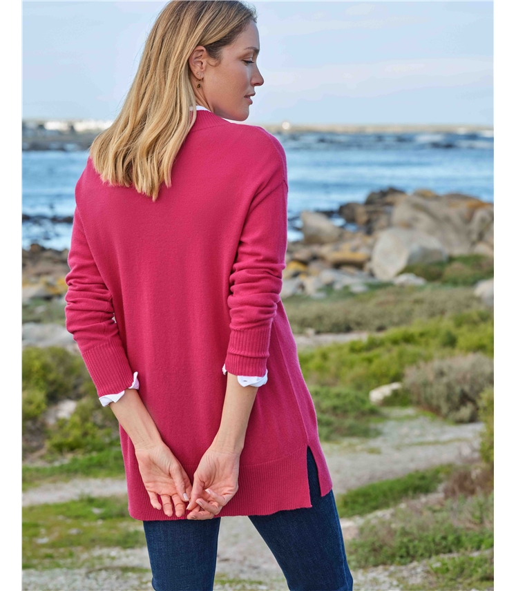 Cashmere Merino Deep V Neck Tunic