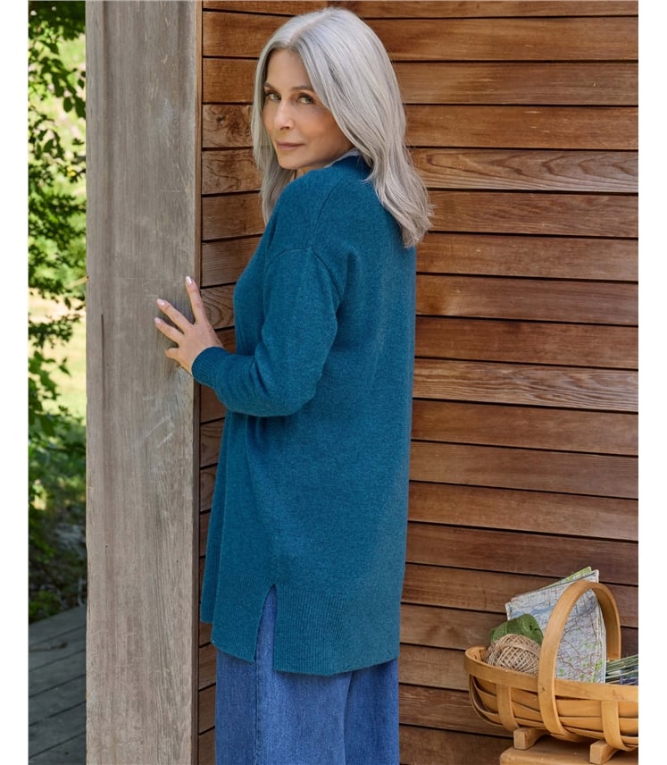 Cashmere Merino Deep V Neck Tunic