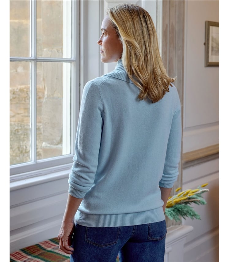 Cashmere And Merino Long Sleeve Cowl Neck Jumper