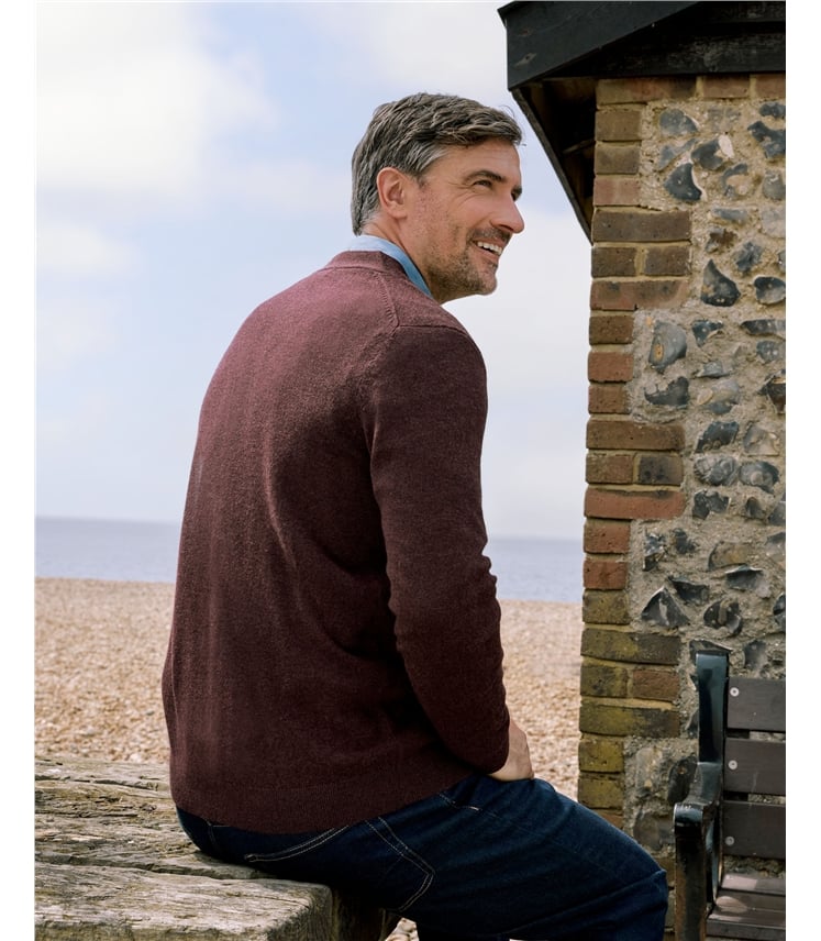 Cashmere and Merino V Neck Cardigan