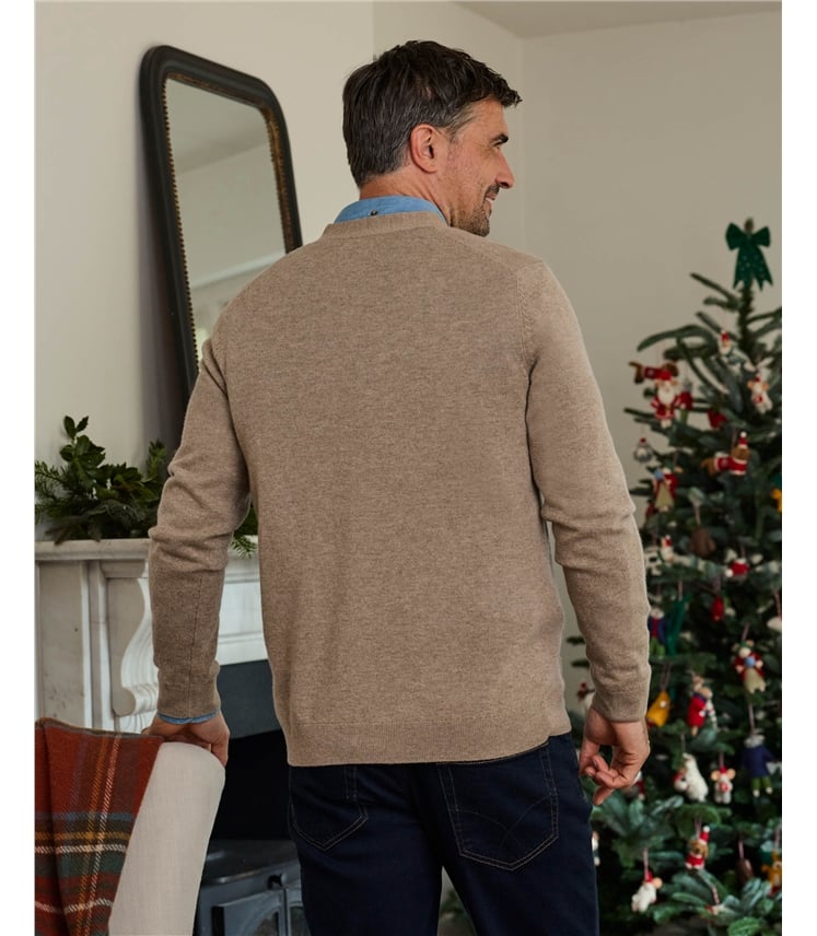 Cashmere and Merino V Neck Cardigan