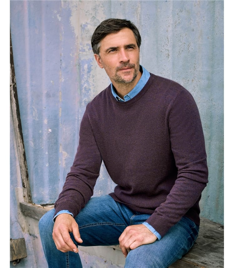 Cashmere Merino Crew Neck Sweater
