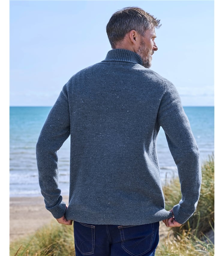 Rollkragenpullover aus Lammwolle für Herren