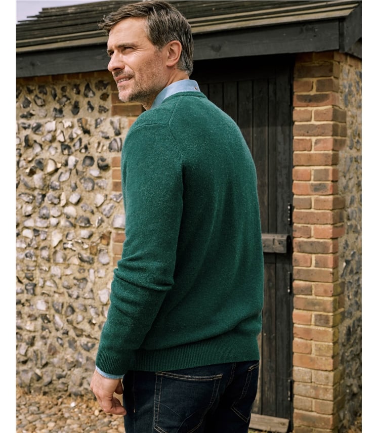 Mens Lambswool V Neck Sweater