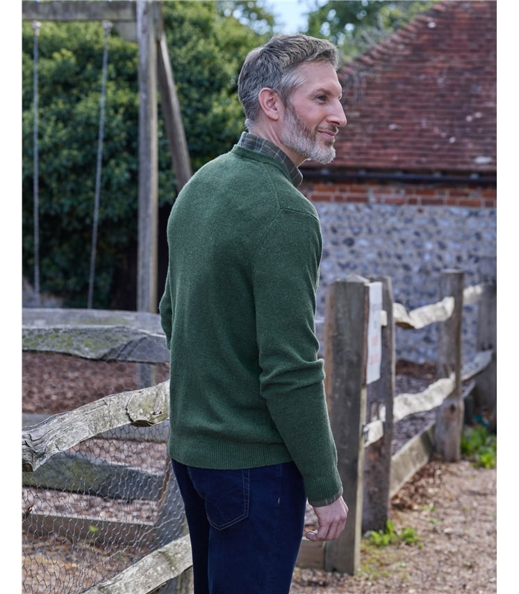 Mens Lambswool V Neck Jumper