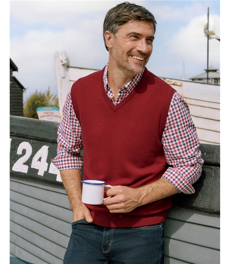 Mens Classic Lambswool Vest