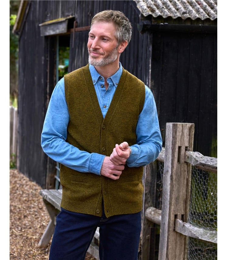 Mens Lambswool Waistcoat