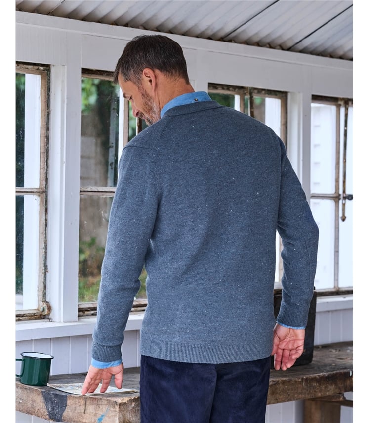 Mens Lambswool V Neck Cardigan