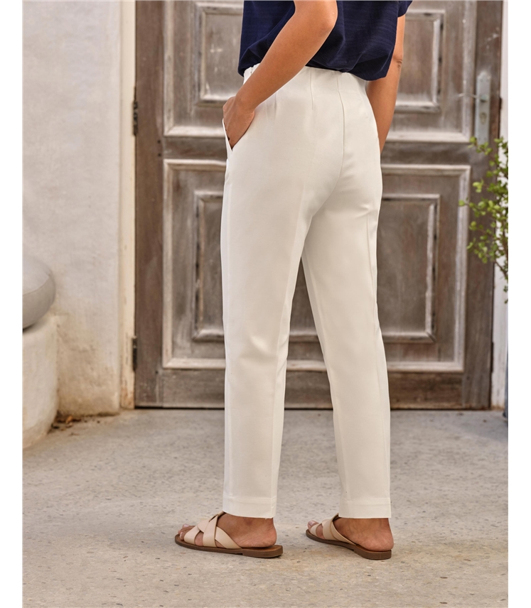 Compact Cotton Tapered Trouser