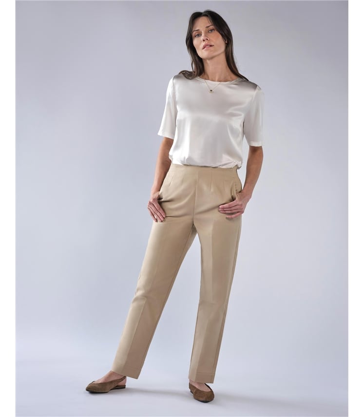Compact Cotton Tapered Trouser