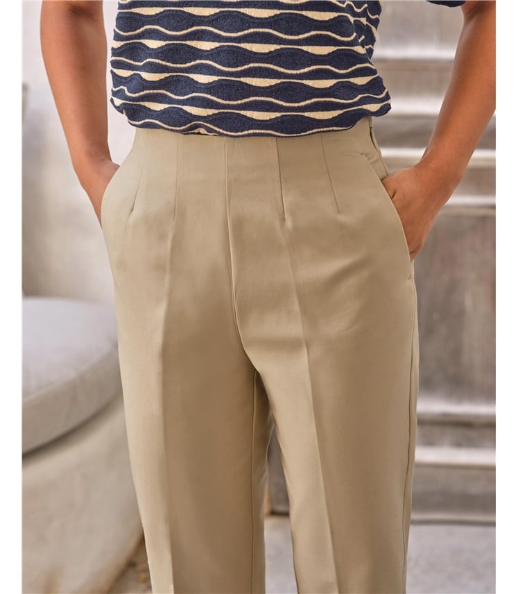 Compact Cotton Tapered Trouser