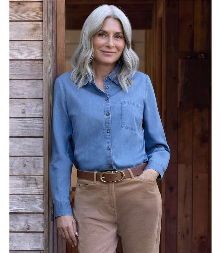 Classic Button Through Denim Shirt