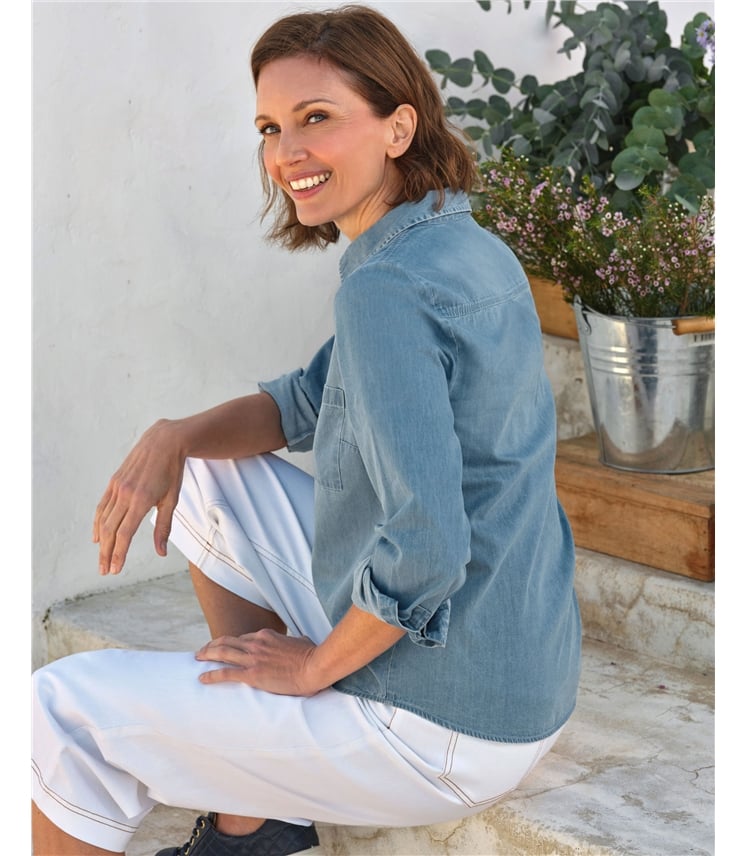 Classic Button Through Denim Shirt